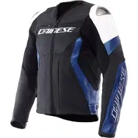 Dainese Racing 5 Lederjacke Herren weiß, 50