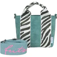 Fritzi aus Preußen Umhängetasche Bini Jive Crossbody Petrol Zebralini