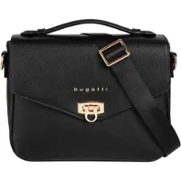 Bugatti Schultertasche Umhängetasche Ella Classic Bag Black Saffiano schwarz