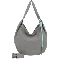 Fritzi aus Preußen Schultertasche Umhängetasche Sue01 Suede Jacky Hobo Bag Soft Dark Anthra grau