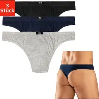 H.I.S. String Packung, 3 Stk. aus weichem Baumwoll-Stretch