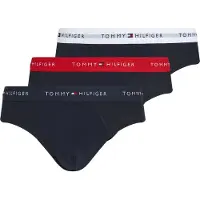 Tommy Hilfiger 3-pack Logo Waistband Briefs Des Sky/primary Red/white Größe: M | Unterhosen Outlet | Herren | Rot