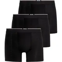 BOSS Boxer "Boxer Brief 3P Bamboo" Packung, 3 Stk. mit Logoschriftzug auf dem Bund
