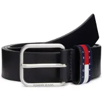 Tommy Hilfiger Ledergürtel TOMMY JEANS "TJM RYAN 3.5 cm breit", Herren, Gr. 11,5, schwarz night navy, Rindsleder, Gürtel Ledergürtel, mit Logo auf Gürtelschlaufe