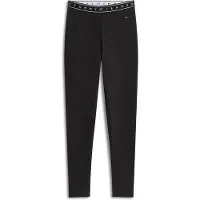 Tommy Hilfiger Logo Tape Slim Full Length Leggings, Leggings, Weiblich, Erwachsener, Schwarz, XXS, Slim fit