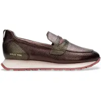 Hispanitas für Damen. HI254387 Braune Kansas Leder Mokassins (37), Wohnung, 1 bis 3 cm, Keine, Lässig