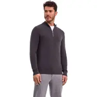 Falke Strickpullover "Pullover", Herren, Gr. XL, grau (asphalt meliert (3182)), Pullover Strickpullover