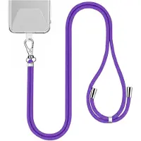 Jaym , Nylon Handykette 150cm für Smartphone mit universeller Befestigung, Violett