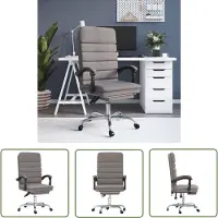 The Living Store Bürostuhl mit Massagefunktion Taupe Stoff