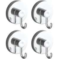 Wenko Klebehaken "Vacuum-Loc", silber (silberfarben), B:6cm H:6,7cm L:5cm, Stahl, Haken, Klebehaken