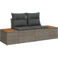 vidaXL Gartensofa-set 12 Stk. 11-Sitzanzahl Grau