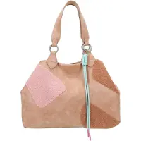 Fritzi aus Preußen Shopper Schultertasche Izzy Medium Limited Happy Flocked Soft Vintage taupe