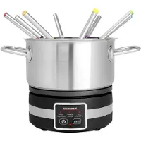 Gastroback Fondue "Fondue MultiCook 4-in-1 & Kochplatte", silber (silberfarben), Fondues, Fondue