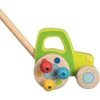 Goki Holz Schiebefahrzeug Traktor - Lauflernspielzeug