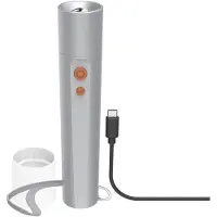 Hama LED Taschenlampe "LED-Taschenlampe, aufladbar, Aluminium, 4 Modi + SOS", silber (silberfarben), Mobilleuchten, stromsparend, robust, LED Taschenlampe