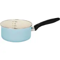 Kruger Kasserolle KRÜGER "Sylt", blau (pastell, blau), B:16cm H:8cm L:33cm Ø:16cm, Töpfe, Kasserolle, Ø 16 cm, Induktion