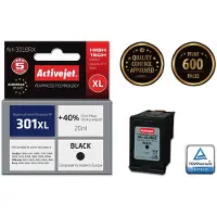 ActiveJet AH-301BRX Tintenpatrone (Ersatz für HP 301XL CH563EE; Prämie; 20 ml; schwarz), Hohe (XL-) Ausbeute, Schwarz, Tinte auf Pigmentbasis, 20 ml, 1 Stück(e), Einzelpackung
