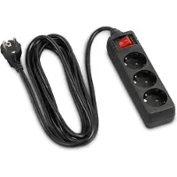 Hama 00108835, 3 AC-Ausgänge, 230 V, 3500 W, Schwarz, Kunststoff, 5 m