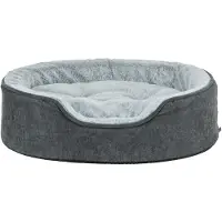 Trixie Vital Hundebett Lino Soft - Oval - Grau - 60 x 45 cm