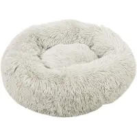 Beeztees Yali Plüsch Donutbett - Hellgrau - 50 cm