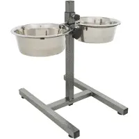 Trixie Verstellbarer Ständer mit 2X1,8 l Schalen
