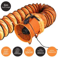 Monster MAXBLAST Profesioneller Industrieventilator 300mm 550W - 6m Schlauch