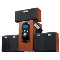 Genius 5.1-Lautsprechersystem SW-HF 6000 V2, 200 W, braun-schwarz