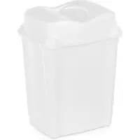 Orion Plastikmülleimer, Weiß, 16 l, Mit Schwingdeckel