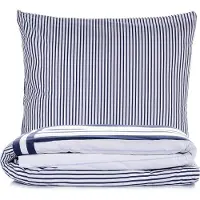 L'essentiel Maison , Nifty - Dark Blue, Dunkelblau, Ranforce Super King Bettbezug-Set (FR), 100 % BAUMWOLLE RANFORCE, 260 x 220 cm