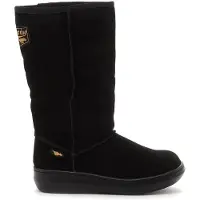 Rocket dog - Damen Lange Stiefel "Sugardaddy", Leder FS6937 (39 EU) (Schwarz)
