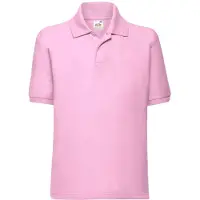 Fruit Of The Loom Kinder Poly/Baumwolle Pique Polo Shirt PC3885 (12-13 Jahre) (Hellrosa)