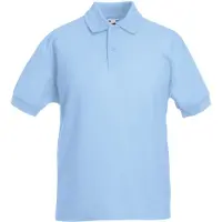 Fruit Of The Loom Kinder Polo Shirt, Kurzarm (2 Stück/Packung) BC4359 (3-4 Jahre) (Himmelblau)