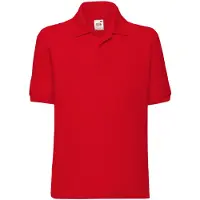 Fruit Of The Loom - Poloshirt für Kinder kurzärmlig BC389 (116 (5-6 Jahre)) (Rot)
