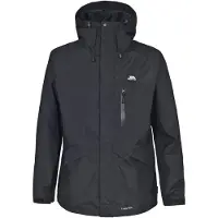Trespass Herren Corvo Jacke mit Kapuze, wasserabweisend TP296 (S) (Schwarz)
