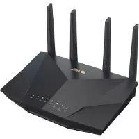 Asus RT-AX5400, Wi-Fi 6 (802.11ax), Dual-Band (2,4 GHz/5 GHz), Ethernet/LAN, Schwarz, Tabletop-Router