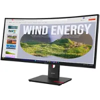 Lenovo ThinkVision T34WD-40 Monitor, 86,4 cm (34"), 3440 x 1440 Pixel, Wide Quad HD+, LED, 6 ms, Schwarz