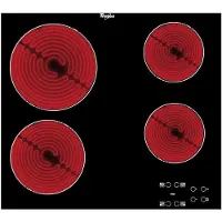 Whirlpool AKT 8090/NE, Schwarz, Integriert, 60 cm, Keramik, Glas, 4 Zone(n)