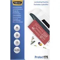 Fellowes A4 Glossy 175 Micron Laminating Pouch 100 Pack Fotopapier