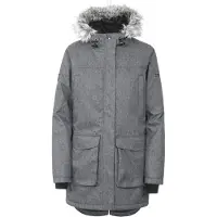 Trespass Damen Outdoorjacke Thundery mit Kapuze, wasserdicht TP3548 (S) (Schwarz/Silber/Grau)
