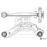 FEBI BILSTEIN 195148 Querlenker Hinten Rechts für HONDA CIVIC VIII Stufenheck (FD, FA)