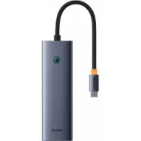 Baseus ULTRAJOY 7 İN 1 MULTİFONKSİYONEL HUB ADAPTÖR-UZAY GRİ, Kabelgebunden, E-Port