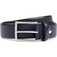Suitable Ledergürtel Struktur Leder Navy