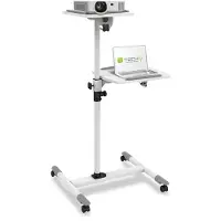 Techly EFB ICA-TB-TPM-6 Flexible Universal Trolleys für Notebook / Beamer, 85-110 cm, weiß ICATBTPM6
