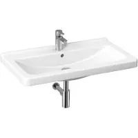Jika Cubito - Waschtisch 850x485 mm, mit Überlauf, mit Hahnloch, Perla, weiß H8104261001041