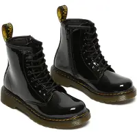 Dr. Martens Boots - 1460 J - Black Patent Lamper - - 34 - Stiefel
