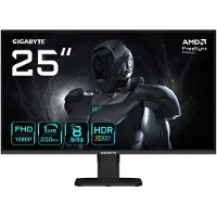 Gigabyte GS25F2 25" FHD Gaming-Monitor - 1920 x 1080, 200Hz, 1ms, 300 cd/m², Display HDR 10, HDMI 2.0, DisplayPort 1.4, 62,2 cm (24.5"), 1920 x 1080 Pixel, Full HD, LED, 1 ms, Schwarz