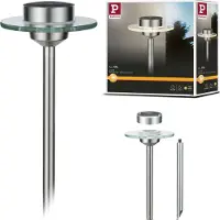 Paulmann Solar-LED-Gartenstrahler Ufo IP44 3000K Edelstahl, hell