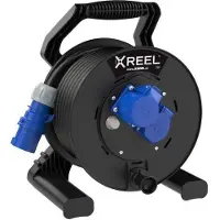 Pce 9250035-p Kabeltrommel XREEL 250 2xCEE 16A 3p 6h 230V 20m 3G2,5 H07RN-F schwarz K2 IP54 9250035p