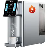 Hydrofast Wasserfilter W100 Tisch-Wasseraufbereiter mit Heiß- und Trinkwasser, Umkehrosmose, 8 Temperaturstufen, 6-stufige Filtration, UV-Sterilisat