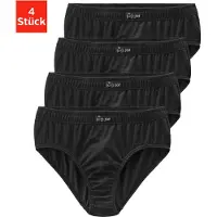 Le jogger Slip , Herren, Gr. 4, 4 Stk., schwarz, Jersey, Obermaterial: 100% Baumwolle, unifarben, körpernah, Unterhosen Slip, aus angenehm weicher Baumwoll-Qualität
